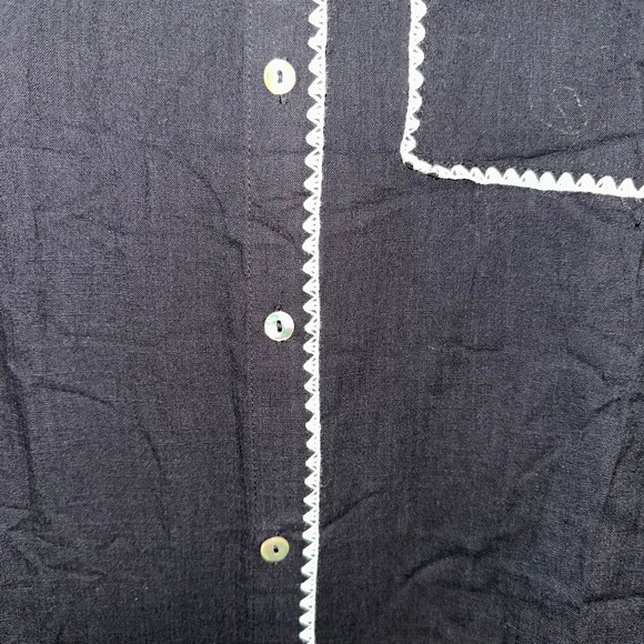 Women's KATE KASIN Blouse Black/White Size 2XL NEW NWT Button Down Plus Size - Picture 4 of 16